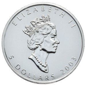 Kanada, 5 Dolarów, 2003r., Liść