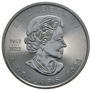 Kanada, 5 Dolarów, 2023r., Liść, Ruten