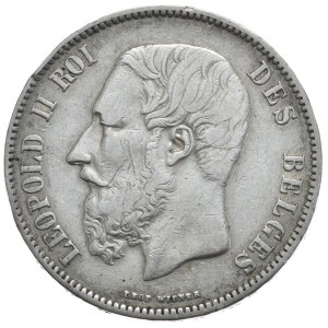 Belgia, 5 Franków, 1873r.