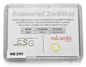 Bar 20x1g, Valcambi