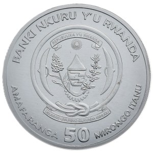 Rwanda, 50 Franków, 2021r., Siedow