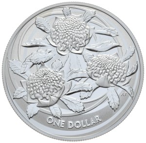 Australia, $1, 2022, Waratah