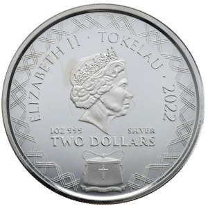 Tokelau, 2 Dolary, 2022r., Waran z Komodo