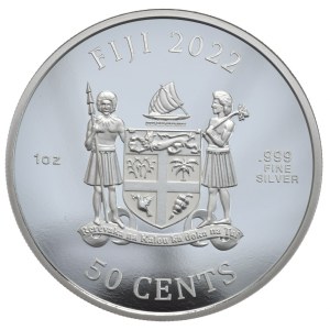 Fidżi, 50 Centów, 2022r., Samuraj