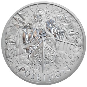 Tuvalu, 5 Dolarów, 2021r., 5oz., Posejdon, RZADKOŚĆ