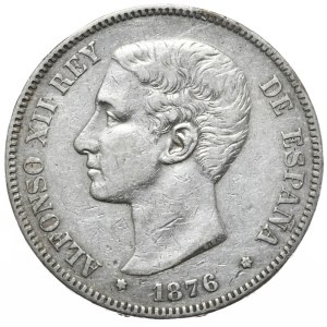 Hiszpania, 5 Peset, 1876r.