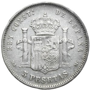 Hiszpania, 5 Peset, 1885r.