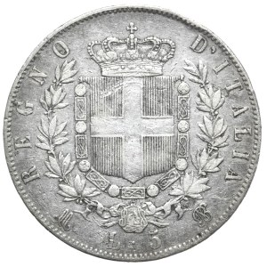 Włochy, 5 lirów, 1871r., M