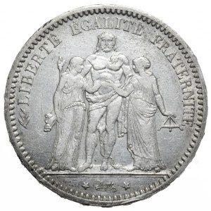 Francja, 5 Franków, 1873r., K, Bordeaux, Herkules