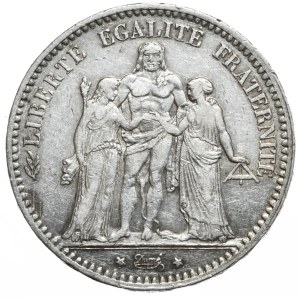 Francja, 5 Franków, 1876r., Herkules