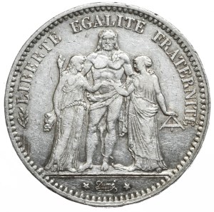 France, 5 Francs, 1876, Hercules