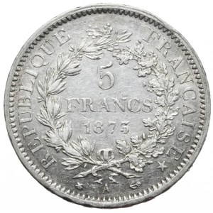 Francja, 5 franków, 1873r., Herkules