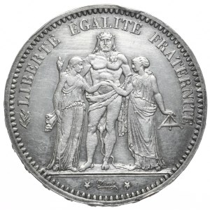 Francja, 5 franków, 1873r., Herkules