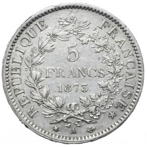 Francja, 5 franków, 1873r., Herkules