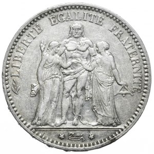 Francja, 5 franków, 1873r., Herkules