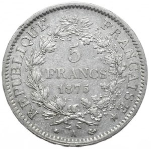 Francja, 5 Franków, 1875r., Herkules