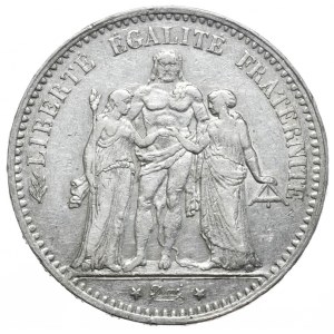Francja, 5 Franków, 1875r., Herkules