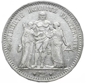 France, 5 Francs, 1875, Hercules
