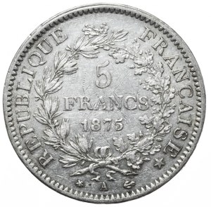 France, 5 Francs, 1875, Hercules