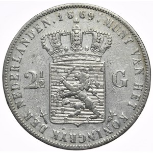 Holandia, 2½ Guldena, 1869r.
