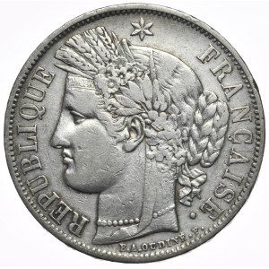 France, 5 Francs, 1849, BB, Ceres