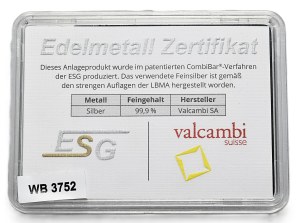 Bar 10x1g, Valcambi