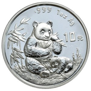 Chiny, Panda, 1996r., 1oz., mała data