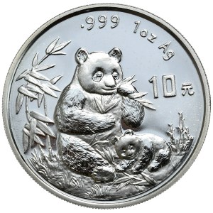 Chiny, Panda, 1996r., 1oz., mała data