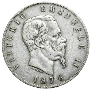 Włochy, 5 lirów 1876 R, Rzym