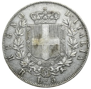 Italy, 5 lire 1876 R, Rome