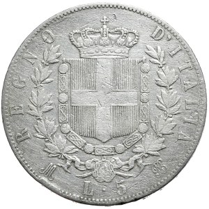 Włochy, 5 lirów, 1871r., M
