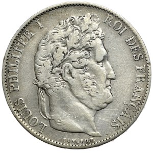 Francja, 5 Franków, 1845r., Lille