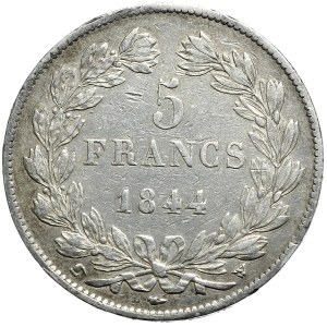 Francja, 5 Franków, 1844r., W, Lille