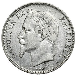 Francja, 5 franków 1870 A, Paryż
