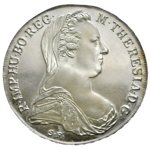 Rakúsko, Mária Terézia, tolár 1780, nová razba, proof like