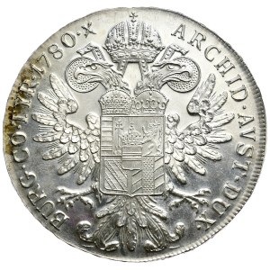 Rakúsko, Mária Terézia, tolár 1780, nová razba, proof like