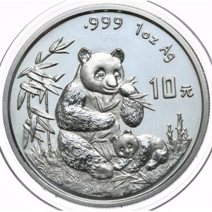 Chiny, Panda, 1996r., 1oz., duża data
