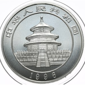 Chiny, Panda, 1996r., 1oz., duża data