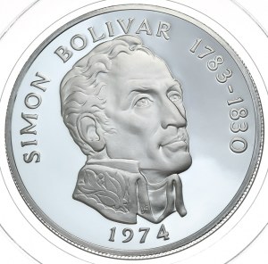 Panama, 20 Balboas, 1974, 3.85oz., proof, in original box