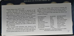 Panama, mint set 1975, in original box with certificate