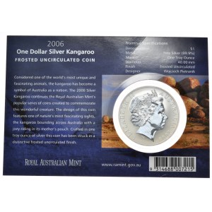 Australia, Kangaroo 2006, 1 oz, Ag 999, RAM, Original blister