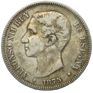 Hiszpania, 5 Peset, 1875r.
