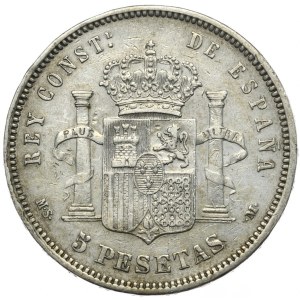 Hiszpania, 5 Peset, 1883r.
