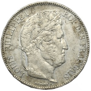 Francja, 5 Franków, 1833, A, Paryż