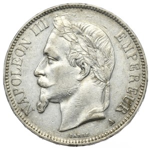Francja, 5 Franków, 1867r. A, Paryż