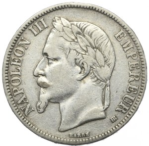 France, 5 Francs, 1867, BB