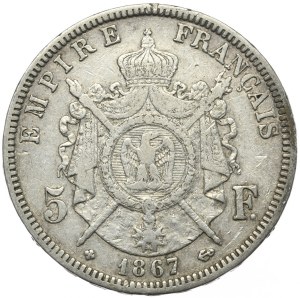 France, 5 Francs, 1867, BB