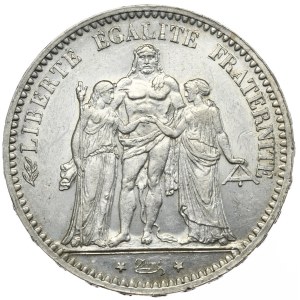 France, 5 francs, 1873, A, Hercules