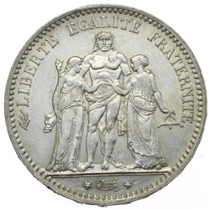 Francja, 5 Franków, 1875r., Herkules