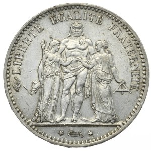 France, 5 Francs, 1876, A, Hercules